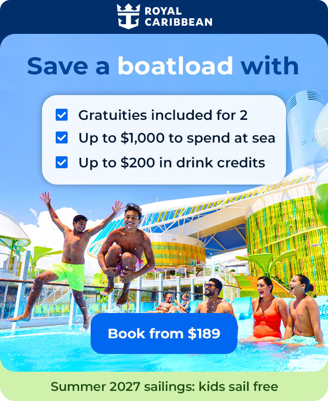 Royal Caribbean cruises from $178 + up to $200 drink credit