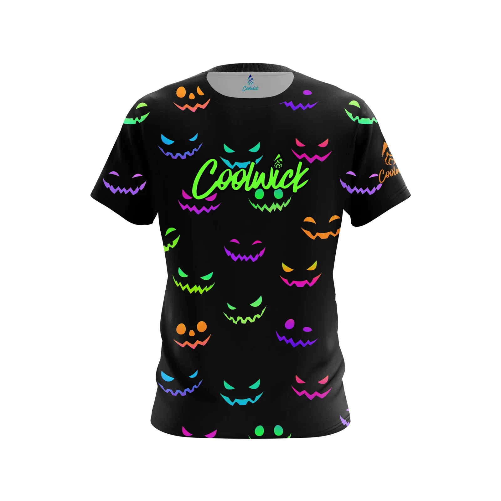 Image of Neon Jack O Lantern CoolWick Bowling Jersey - CoolWick