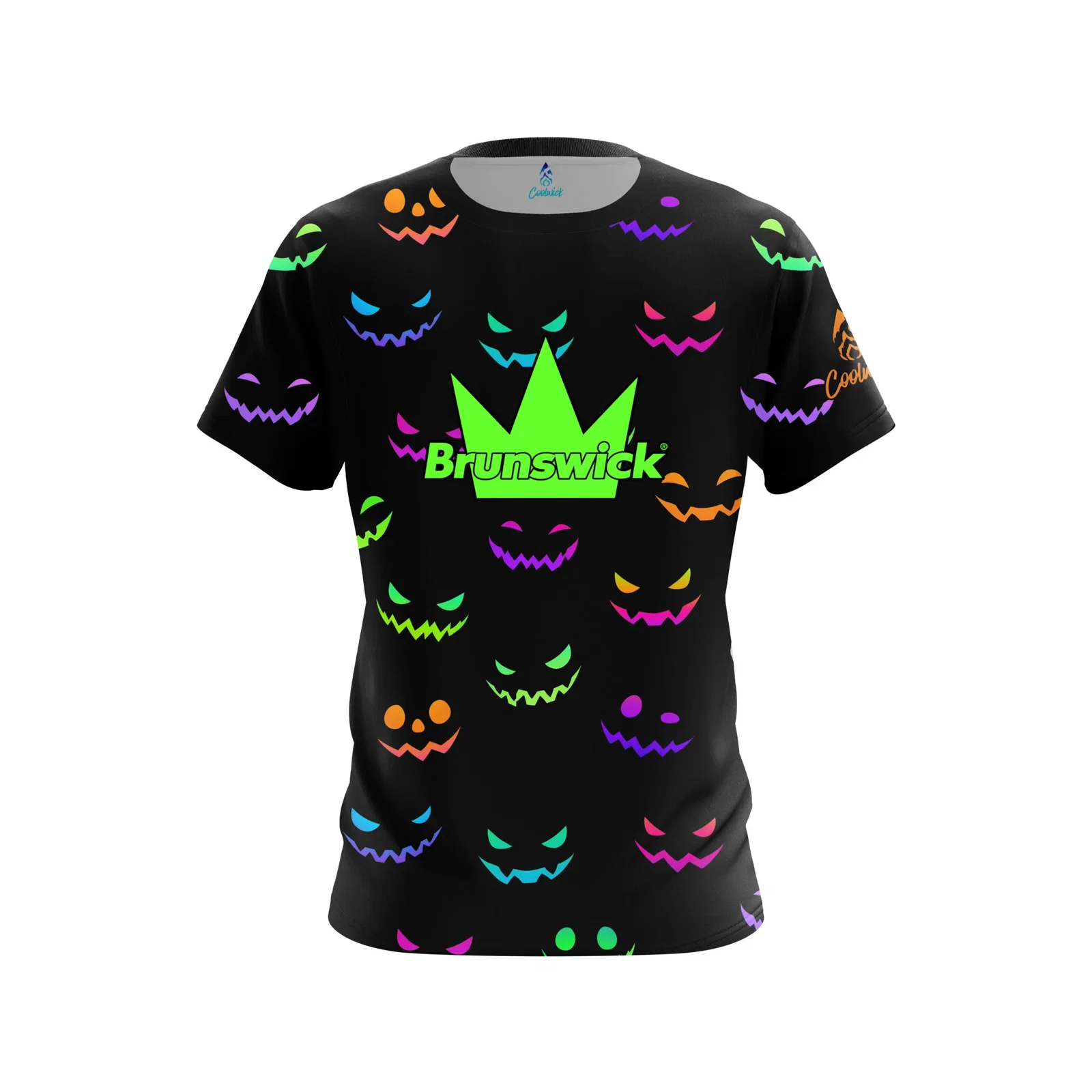 Image of Neon Jack O Lantern CoolWick Bowling Jersey - Brunswick