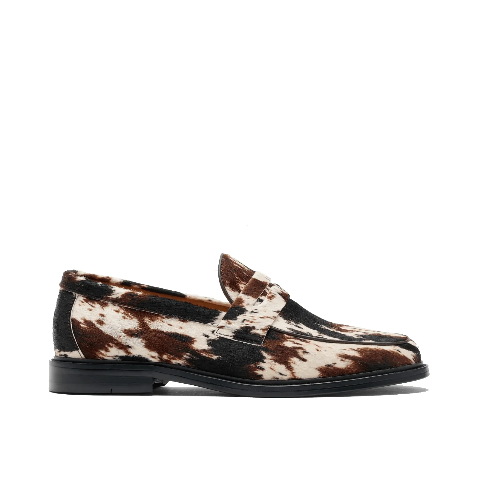 Image of Calum Dark Horse Pony Hair Penny Loafers
