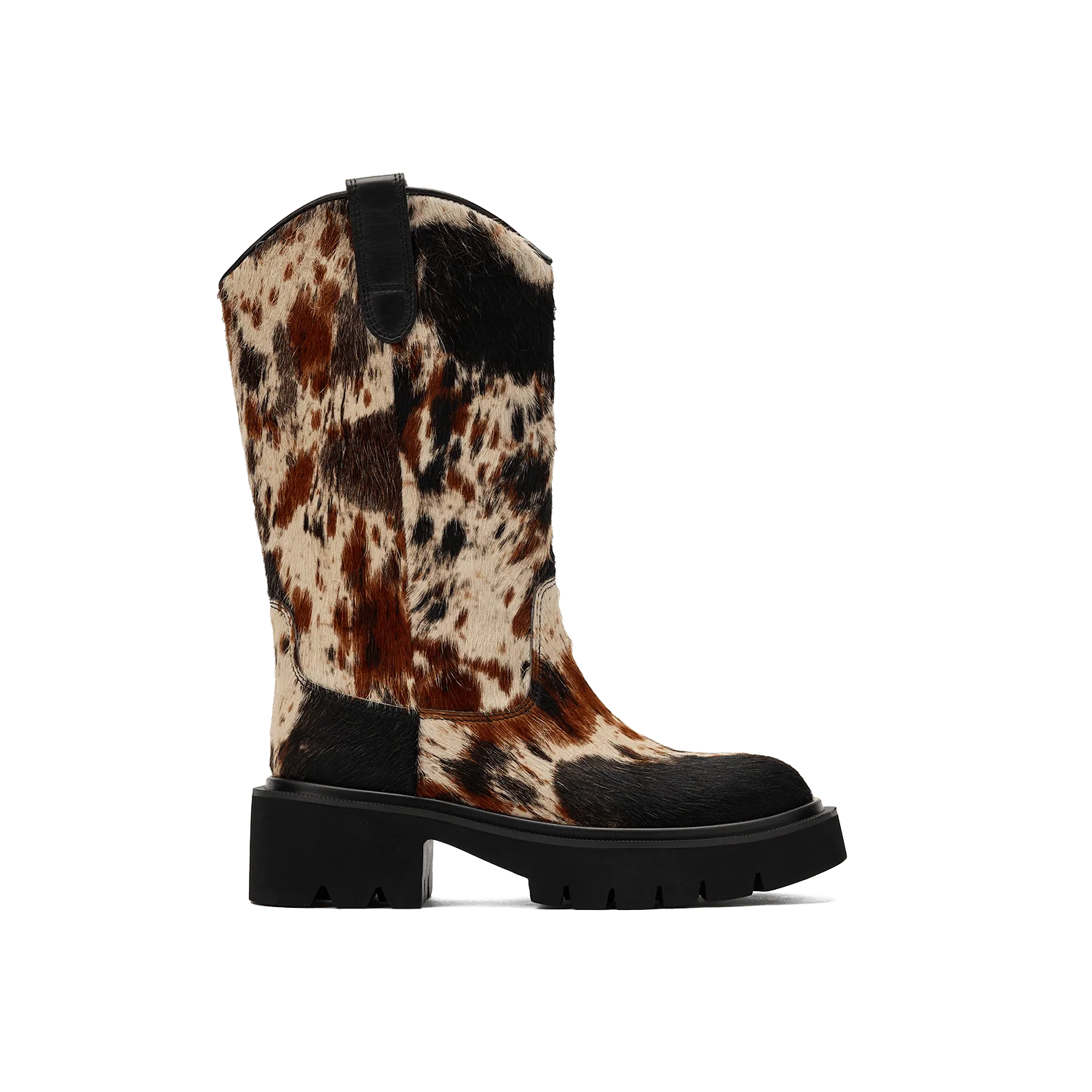 Image of Daisy Dark Horse Pony Hair Lug Cowgirl Boots