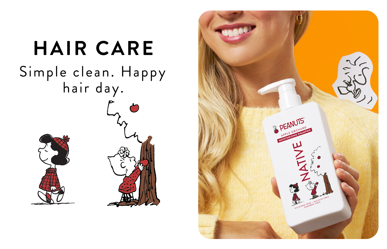 Hair care simple clean. Happy hair day.