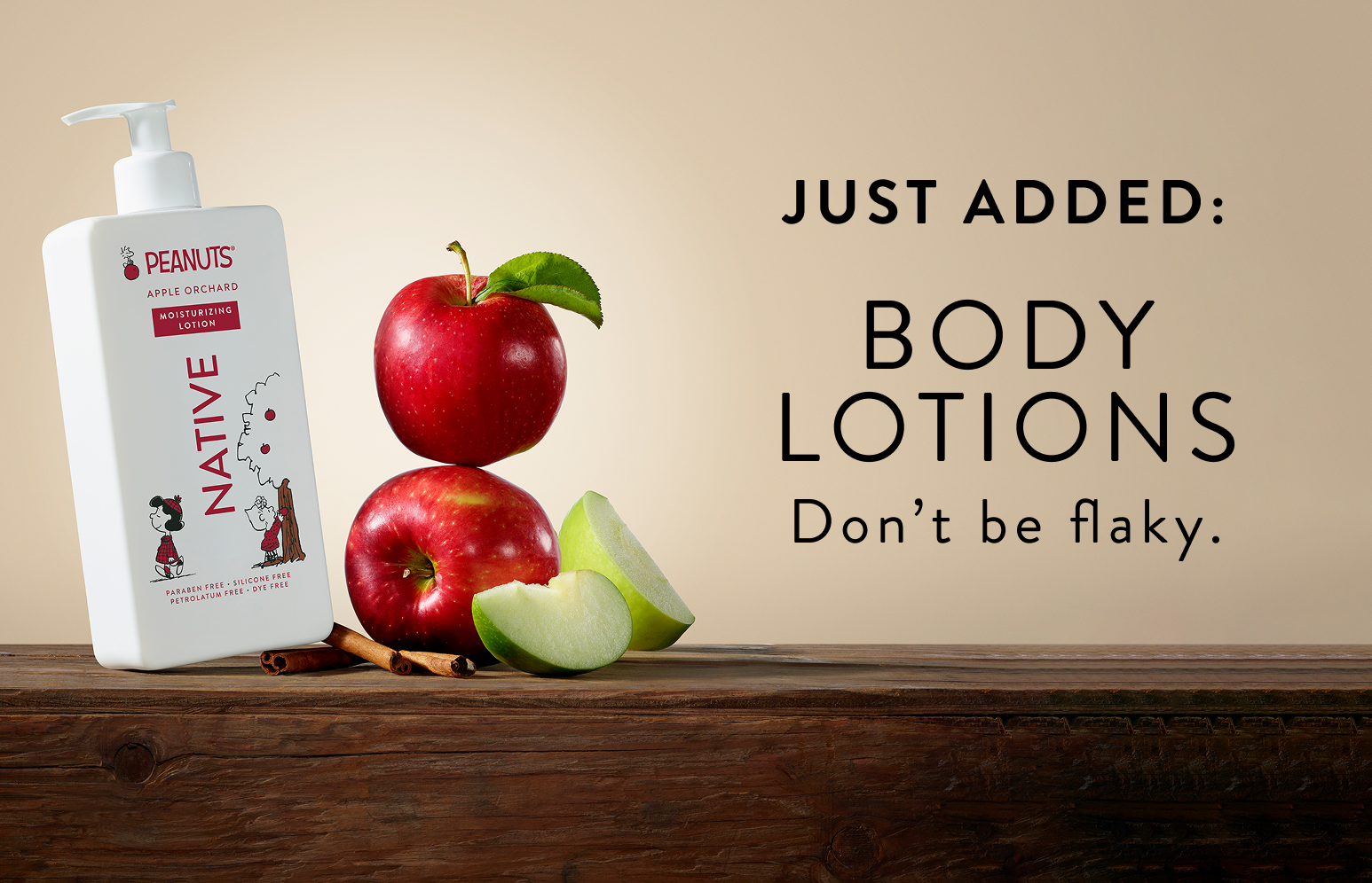Just added: body lotions. Don't be flaky. 
