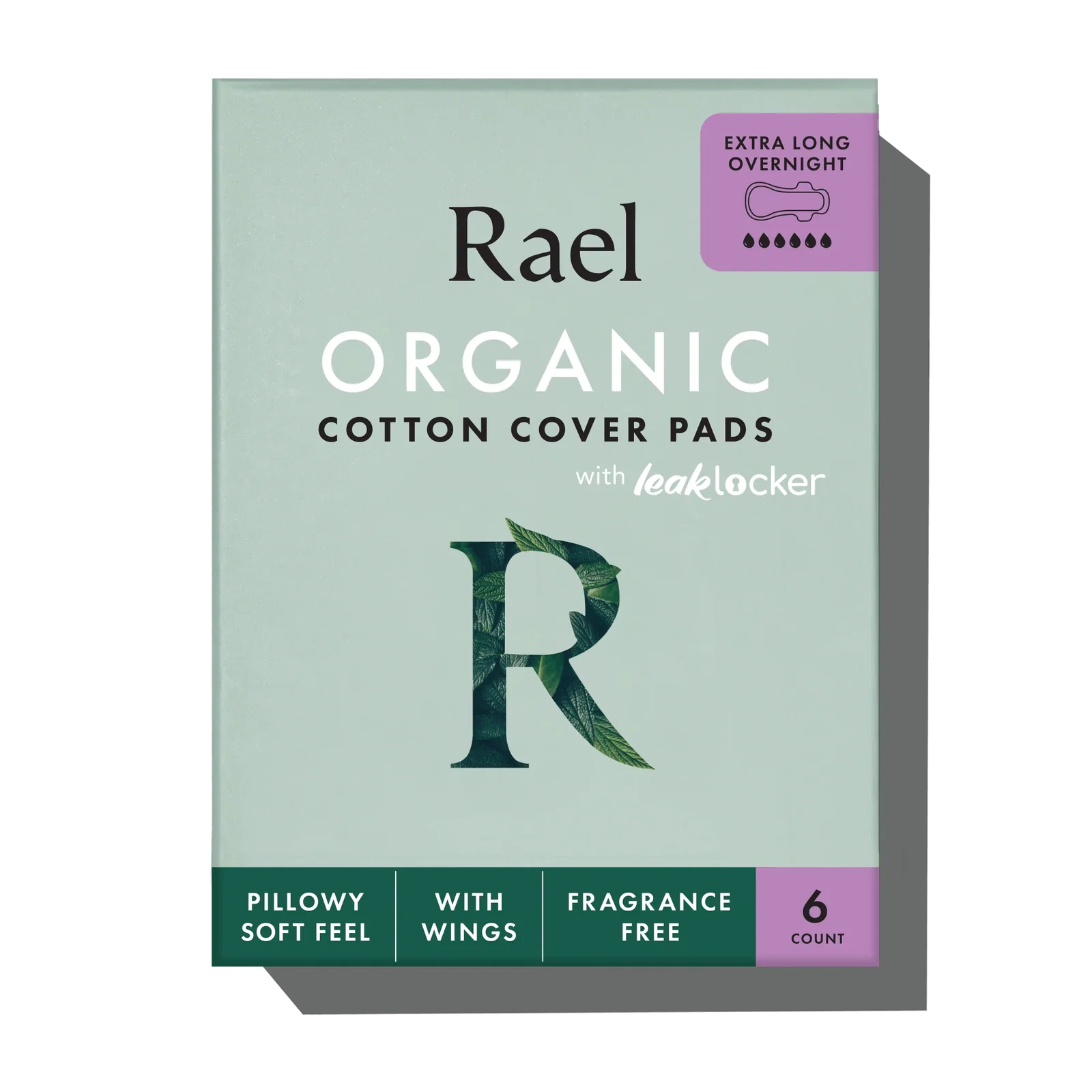 Image of Extra Long Overnight Organic Cotton Cover Pads With Wings