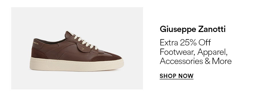 Giuseppe Zanotti - Extra 25% off footwear, apparel, accessories & more - SHOP NOW >