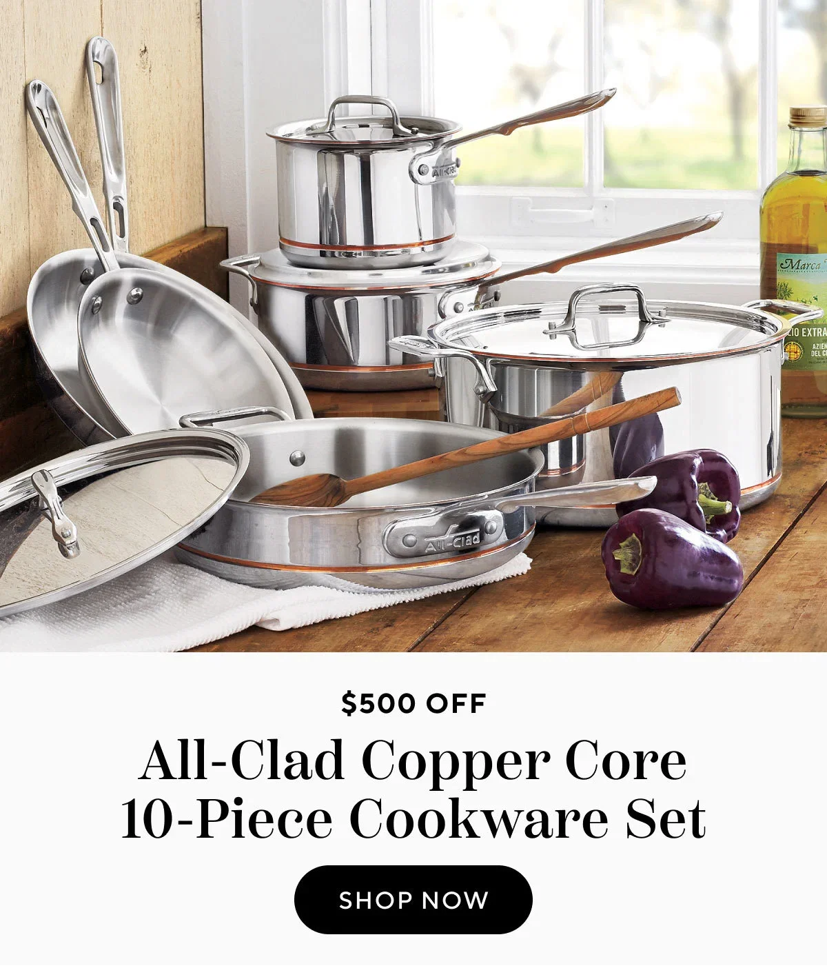 All-Clad Copper Core 10-Piece Cookware Set