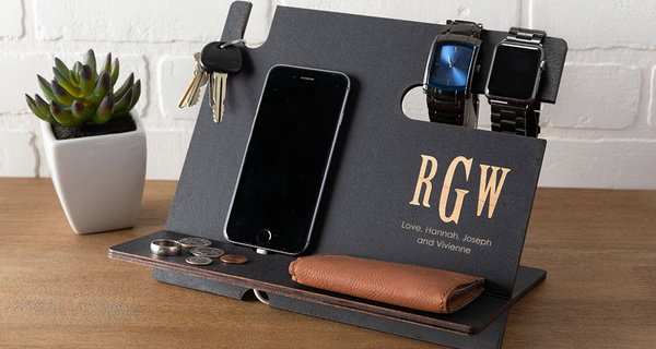 Custom Phone Docking Station with Engraving Options Available