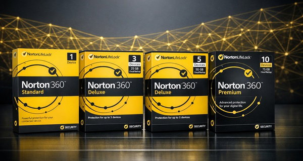 Norton 360 Antivirus & VPN: 1-Year Subscription for 1 to 10 Devices (Standard to Premium)