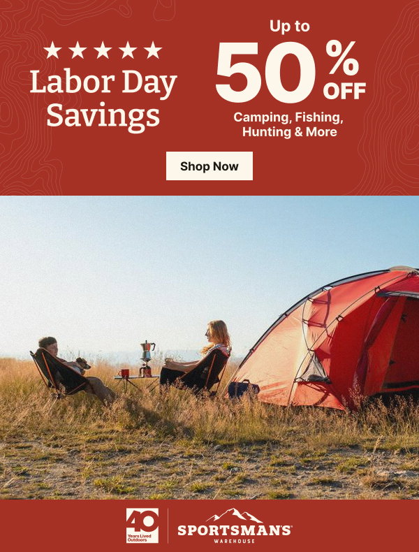 Labor Day Starts Today! Up to 50% Off