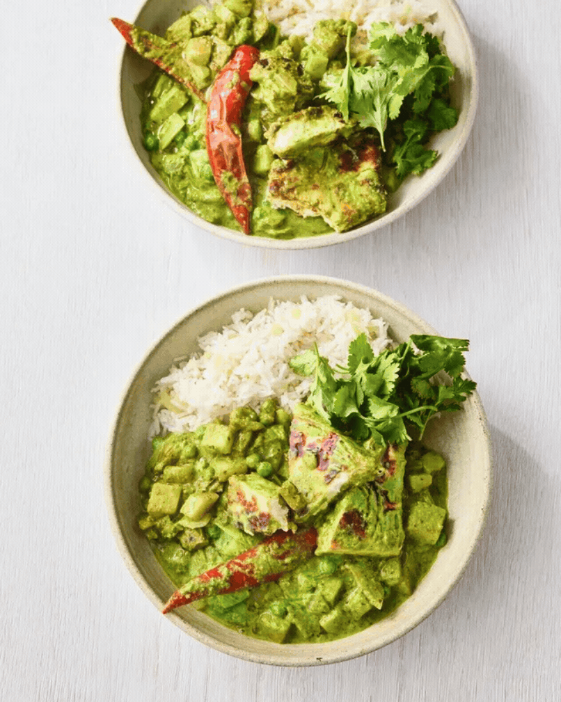 Jamie Oliver pea, potato and paneer curry