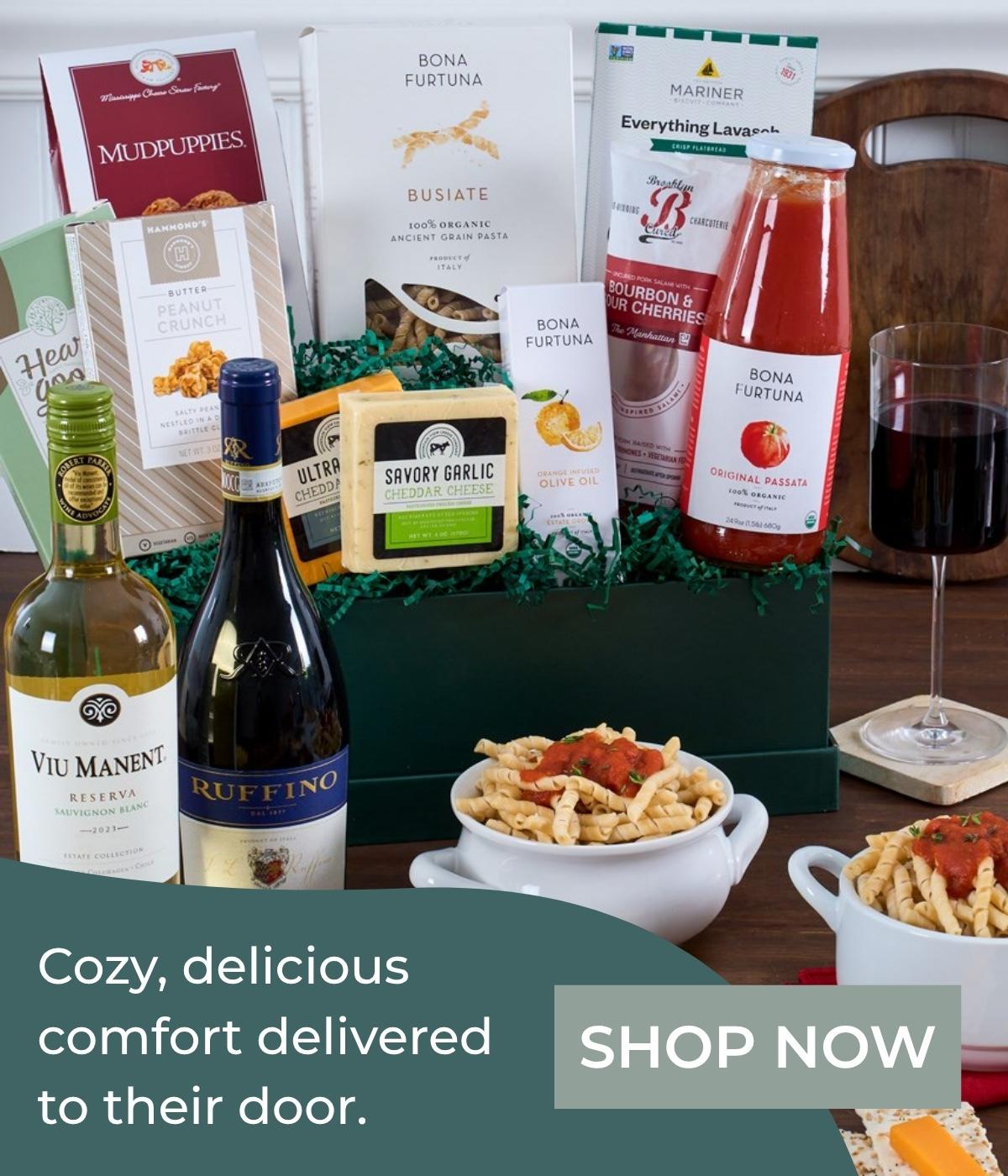 Cozy, delicious comfort delivered to their door.