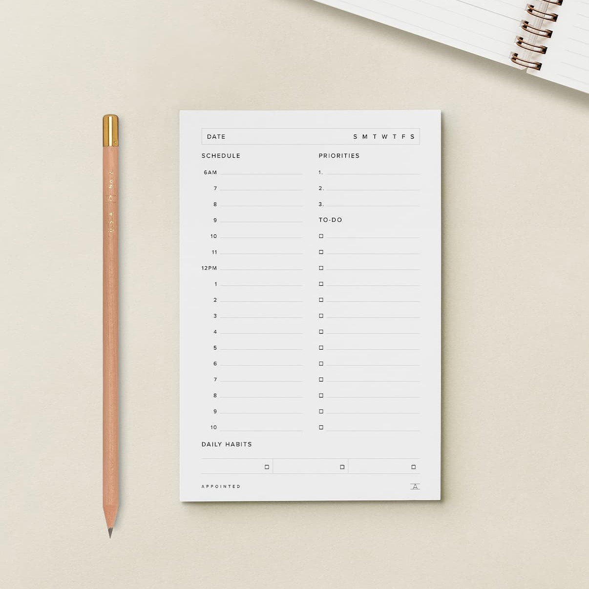 Daily Task Pad 