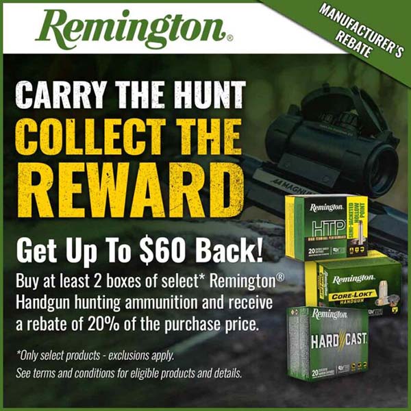 Remington Carry the Hunt Collect the Reward Rebate 2026