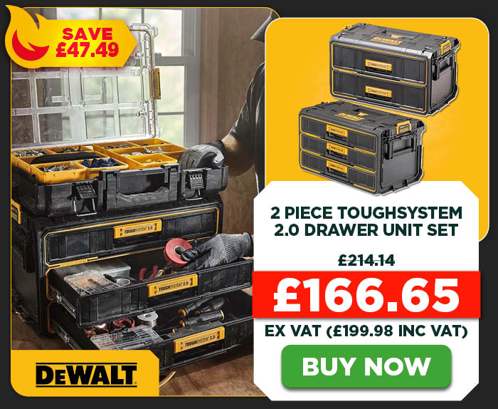 Dewalt 2 Piece TOUGHSYSTEM 2.0 Drawer Unit Set