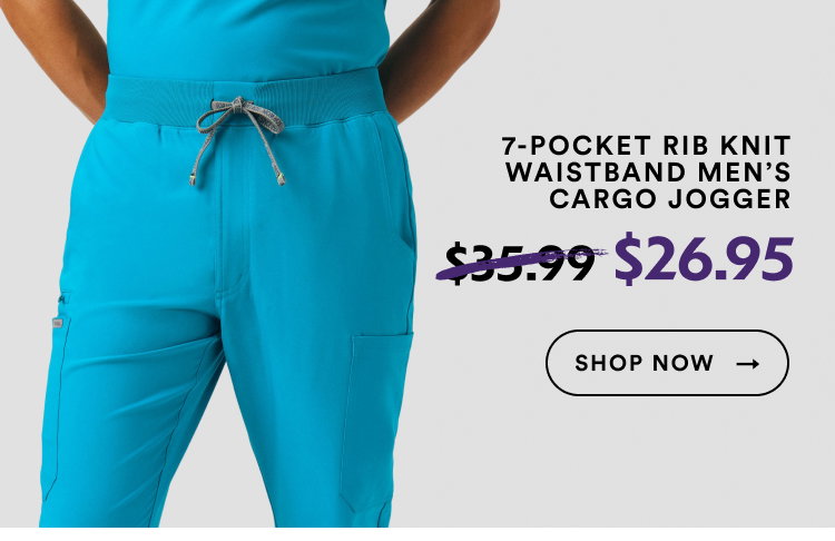 7-Pocket Rib Knit Waistband Men's Cargo Jogger | $17.95 | Shop Now