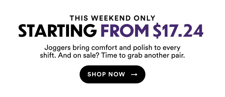 This Weekend Only | 50% Off Select Joggers | Comfort you'll wear on repeat, now at even better prices. Stock up while the sale lasts. | Shop Now