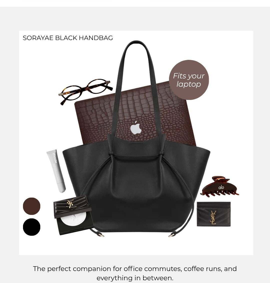 SORAYAE BLACK HANDBAG