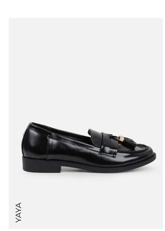 YAYA BLACK PATENT FLATS
