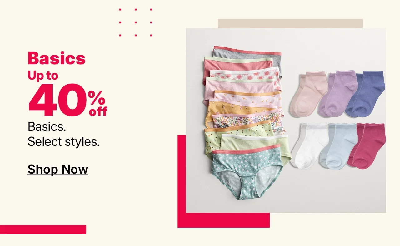 up to 40% off basics
