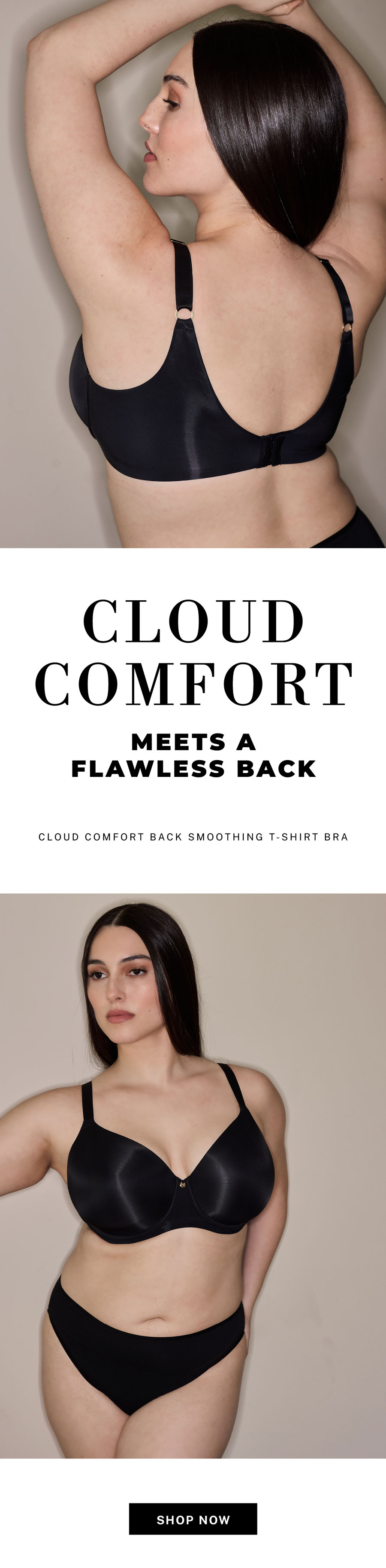 Cloud Comfort Back Smoothing T-Shirt Bra in Rose Beige