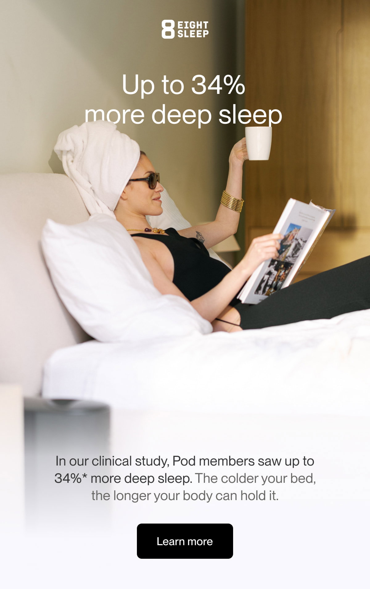 Up to 34% more deep sleep