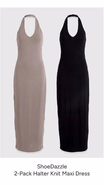 2-Pack Halter Knit Maxi Dress