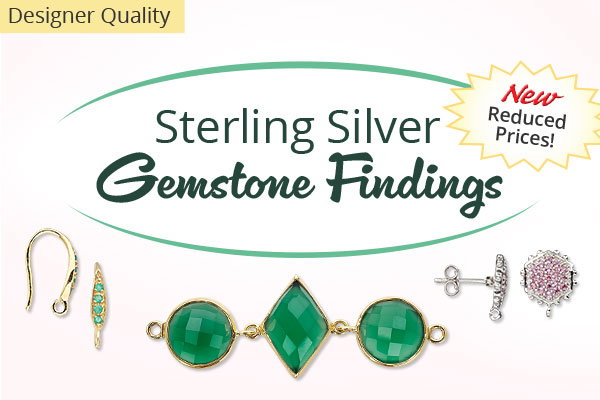 Designer-Quality Sterling Silver Gemstone Findings - Newly Reduced Prices