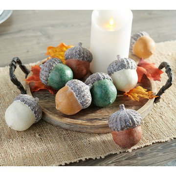 Set of 8 Decorative Acorns by Valerie