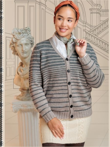 Free Knit Reverb Stripes Cardigan Pattern