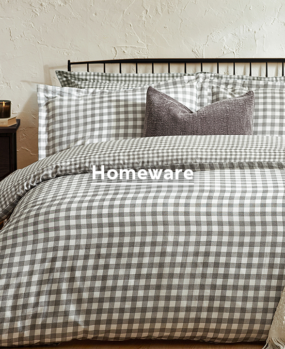 Bed dressed in Yard Washed Cotton Barton Gingham Bedding Set in grey