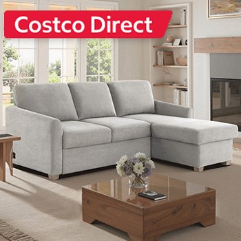Coddle Cameron Convertible Sofa with Reversible Chaise and Storage, Taupe