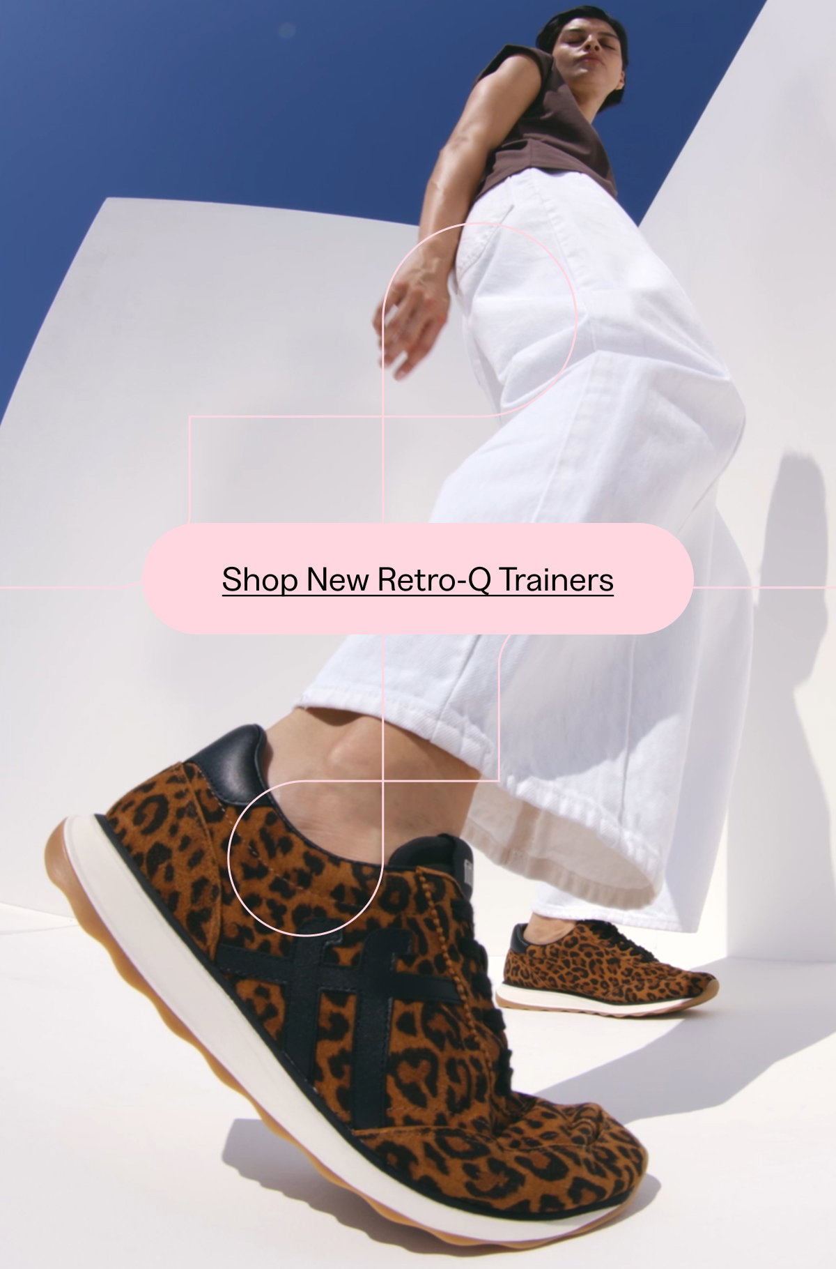 Retro-Q Leopard Print Trainers