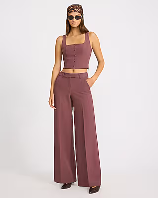 Editor Mid Rise Wide Leg Pant in Signature Stretch