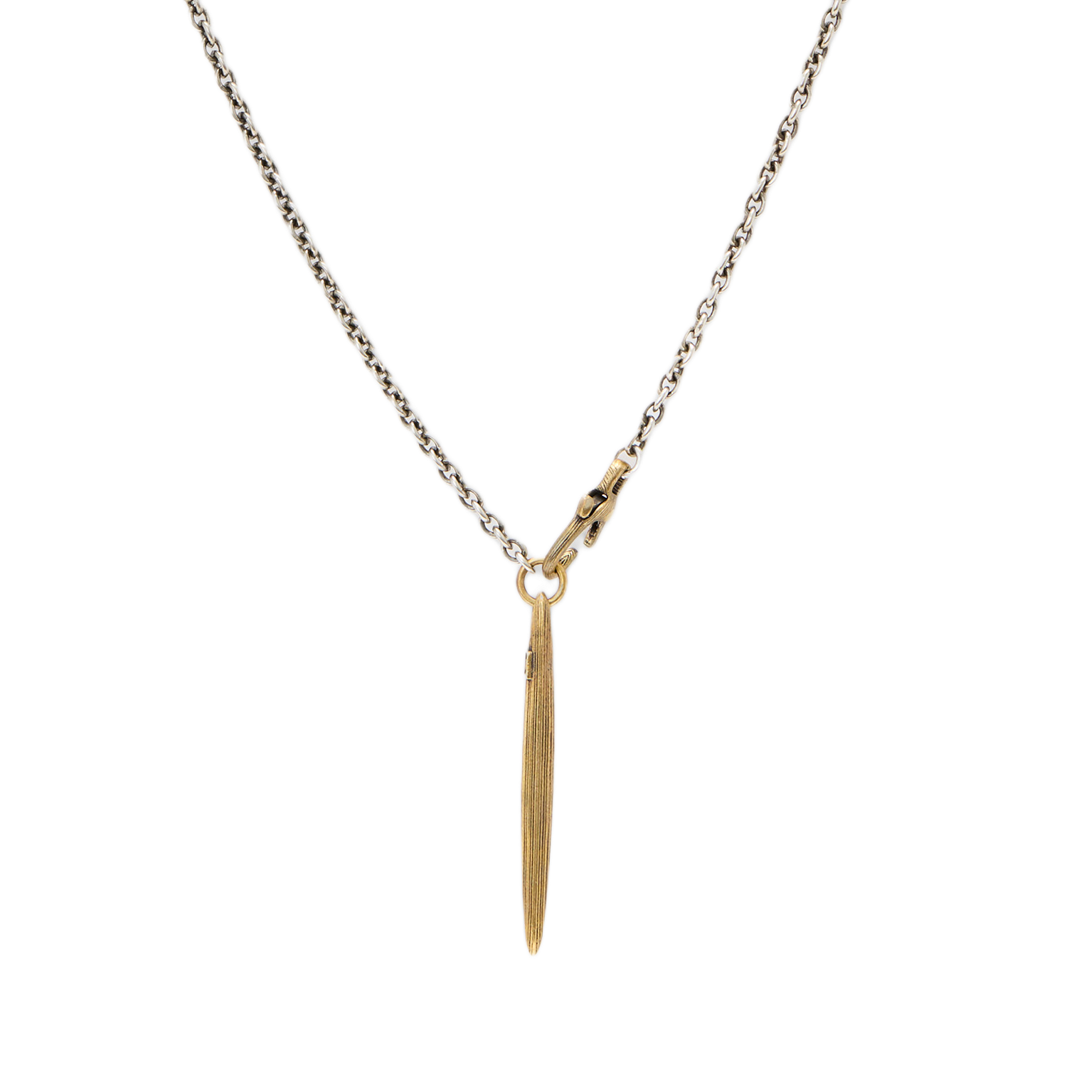 THORN BRASS PENDANT NECKLACE