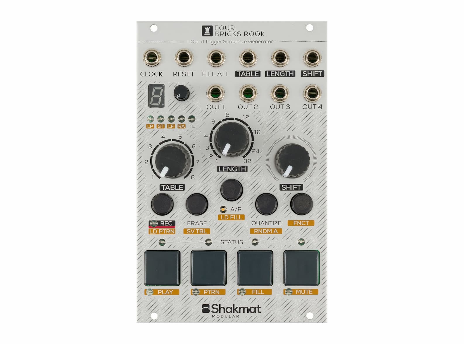 Shakmat Modular Four Bricks Rook Rhythm Sequencer