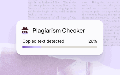 Plagiarism checker shows 26% copied text detected.