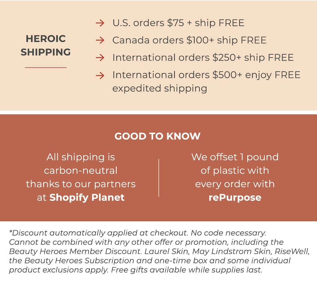 Heroic Shipping + Good To Know