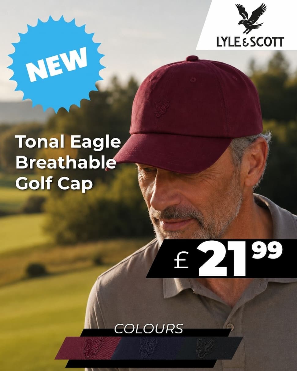 Lyle & Scott Mens Tonal Eagle Breathable Cotton Baseball Golf Cap
