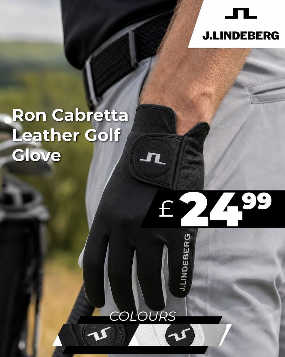 J.Lindeberg Mens Ron Cabretta Leather Left Hand Golf Glove