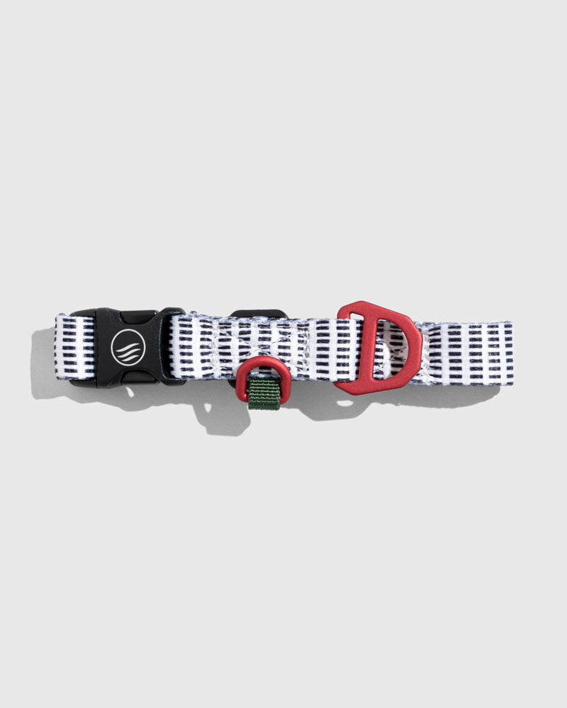 United By Blue Recycled Woven Dog Collar in Shortbread
