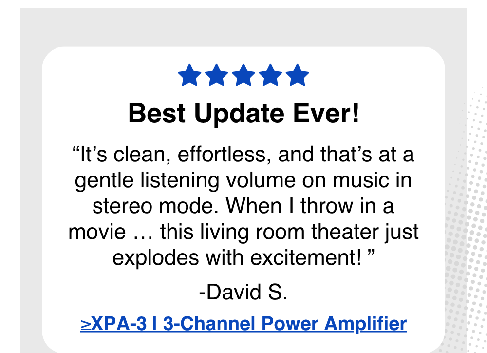 Shop XPA-3 Gen3 3 Channel Audiophile Home Theater Power Amplifier
