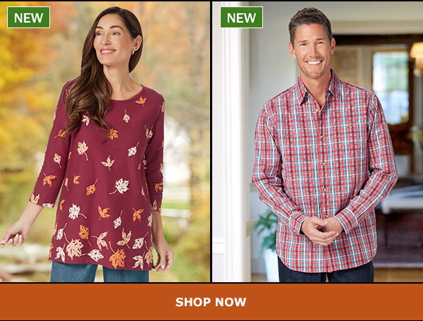 Shop Now. New: Women's M.MAC Falling Leaves Cotton Tunic Top, New: Orton Brothers Lightweight Check Cotton Shirt, Long Sleeve