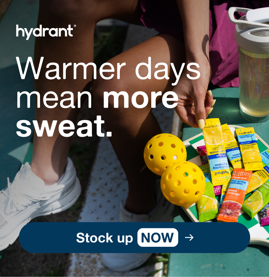 Warmer days mean more sweat. | Stock up NOW