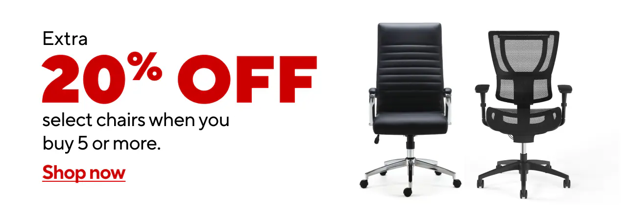 Furniture BMSM: 10% off 2+ or 20% off 5+ select chairs, desks and storage