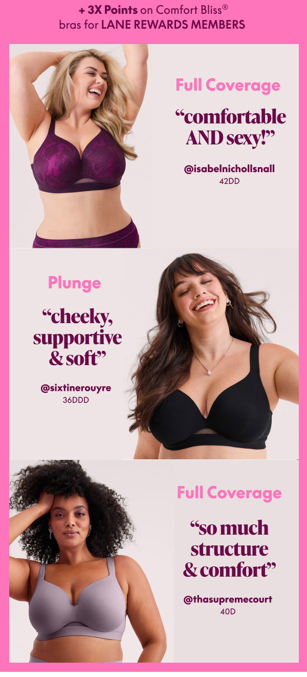 Comfort Bliss Bras $29.50 | Other Bras $39.50