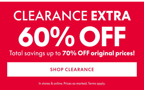 60% Off Clearance