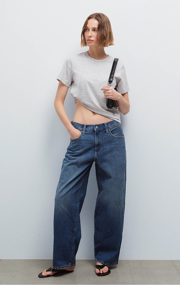 Organic Pima Classic Tee in Heather Grey