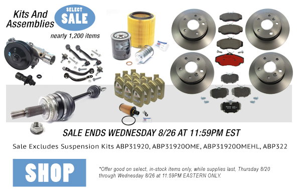 Kits & Assemblies SALE Good Through Wednesday August 26 at Atlantic British Ltd.