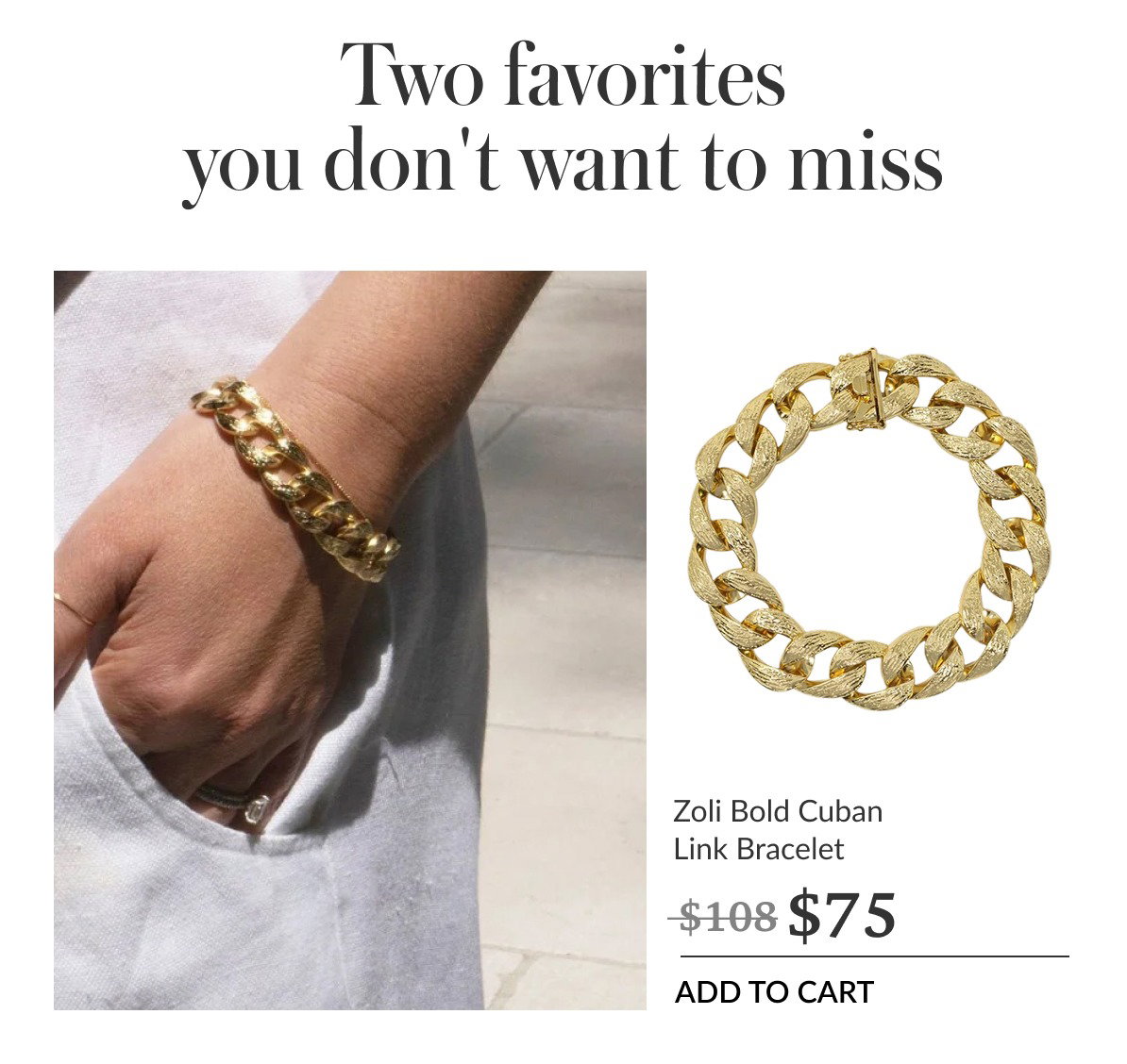 zoli bold cuban link bracelet