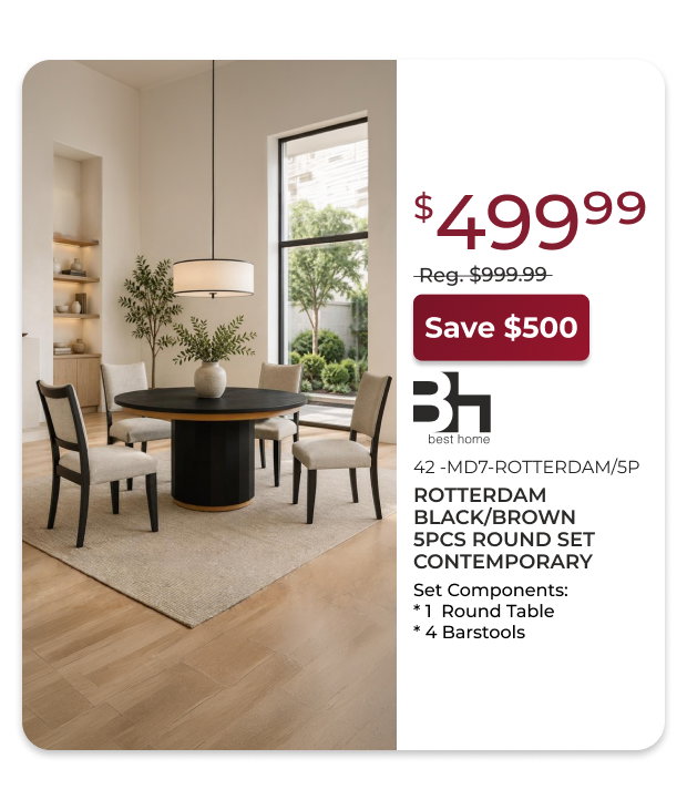 Rotterdam 5PC Round Set